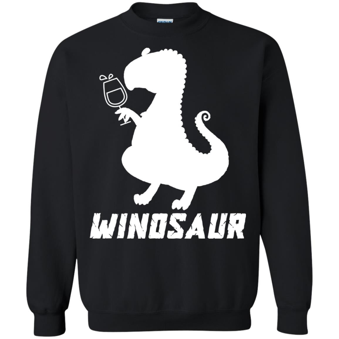 Drinking Party T-shirt Winosaur Wine Dinosaur Black
