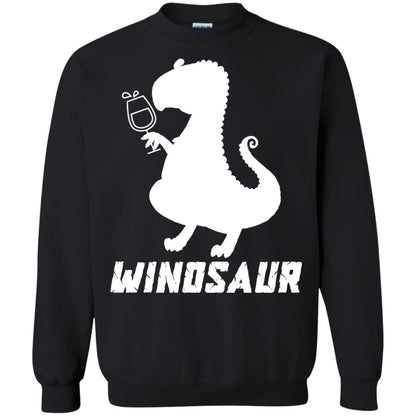 Drinking Party T-shirt Winosaur Wine Dinosaur Black