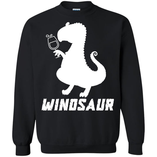 Drinking Party T-shirt Winosaur Wine Dinosaur Black