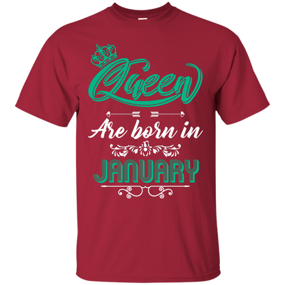 Brithday T-Shirt Queen Are Born In January Cardinal
