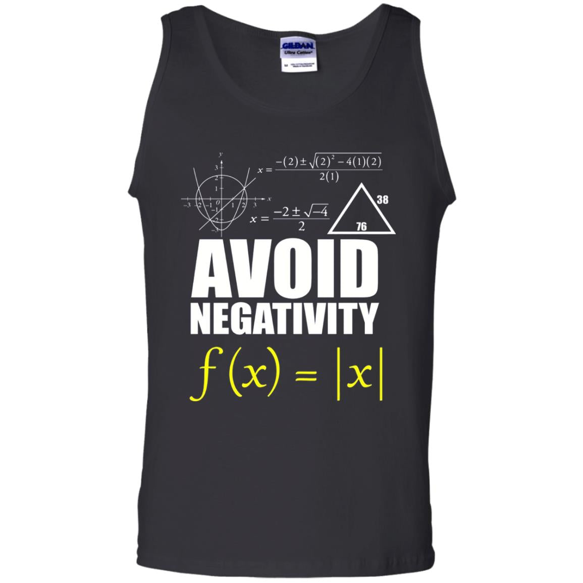 Avoid Negativity Math Teacher T-shirt Black