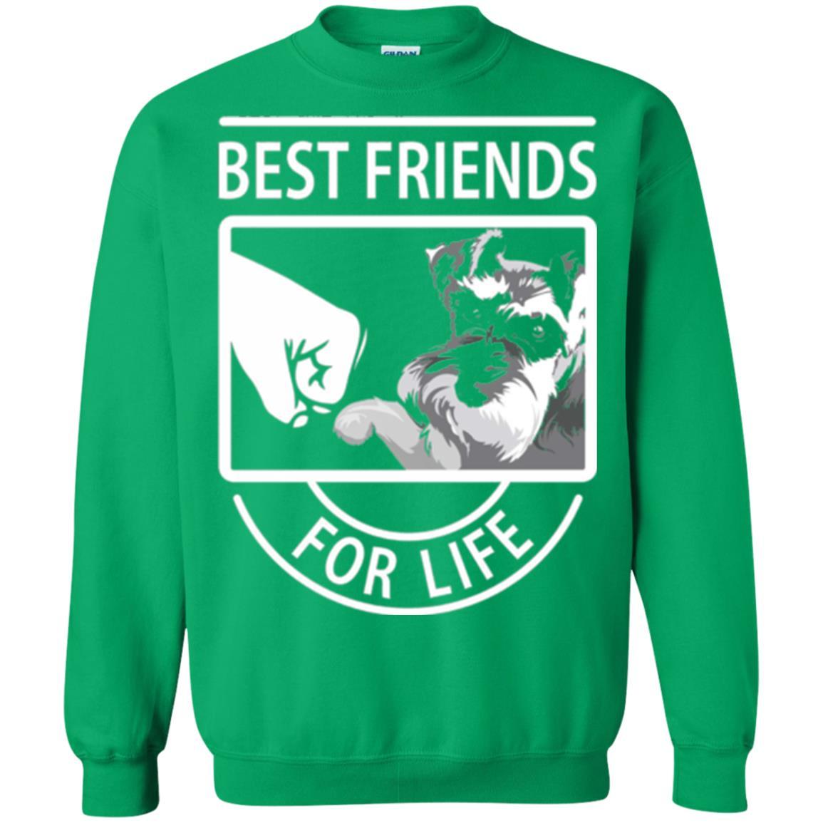 Schnauzer Lover T-shirt Best Friends For Life Irish Green