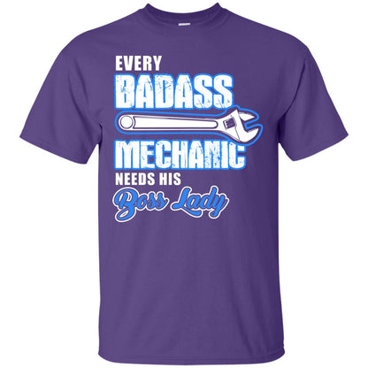 Every Badass Mechanic Needs His Boss Lady Shirt Purple