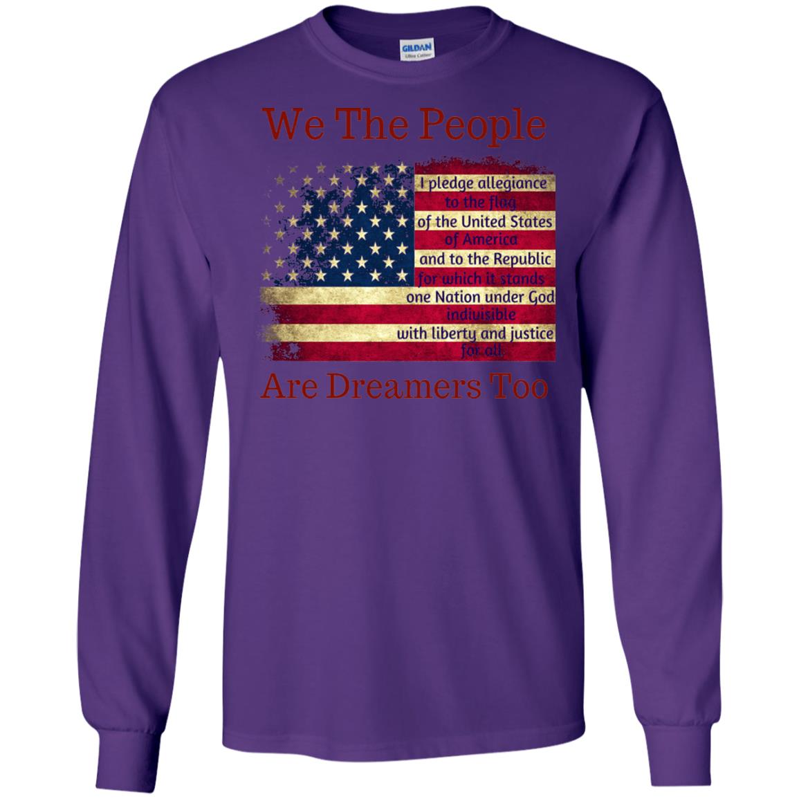 Americans We Are People Are Dreamers Too T-shirt Purple