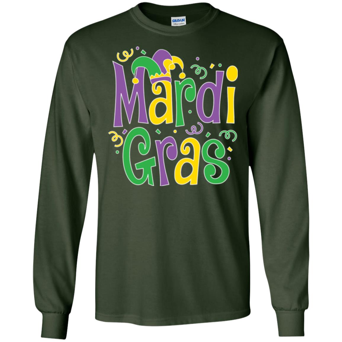Mardi Gras T-shirt Mardi Gras Party T-shirt Forest Green