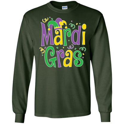 Mardi Gras T-shirt Mardi Gras Party T-shirt Forest Green