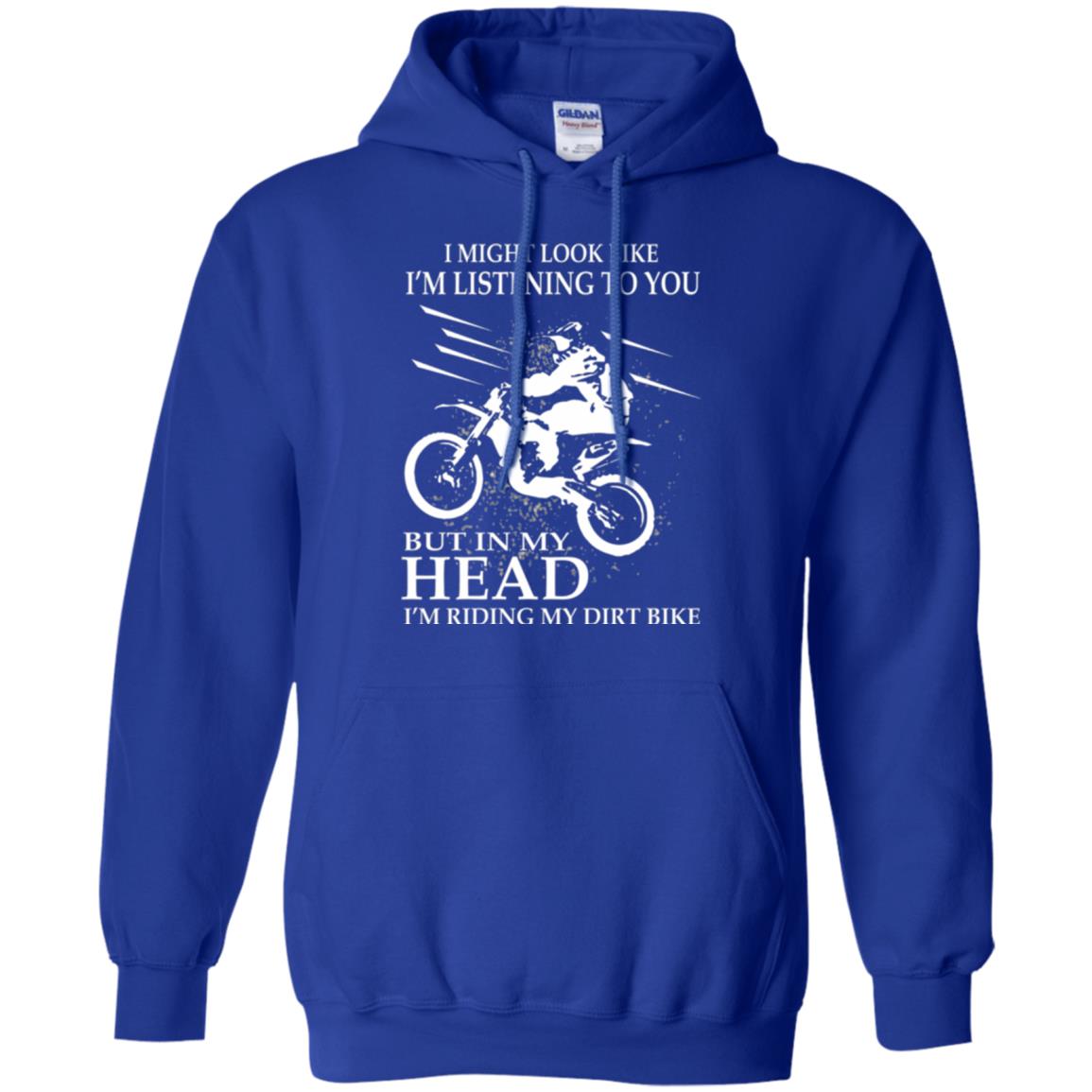 Funny Motocross T-shirt I_m Riding My Dirt Bike Royal