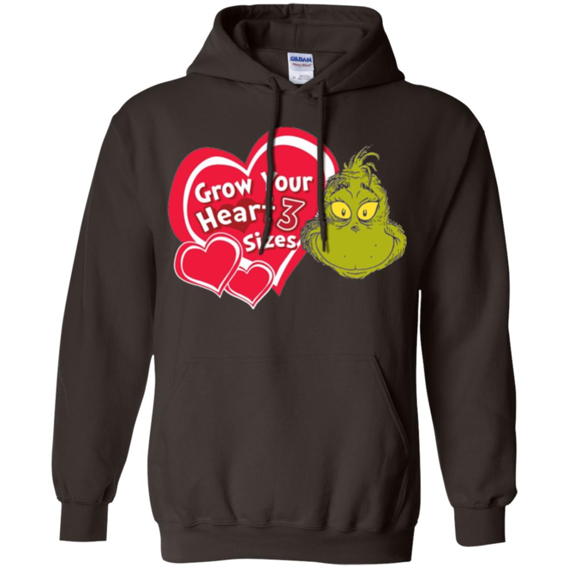 Dr. Seuss Grinch T-shirt Grow Your Heart 3 Sizes Dark Chocolate