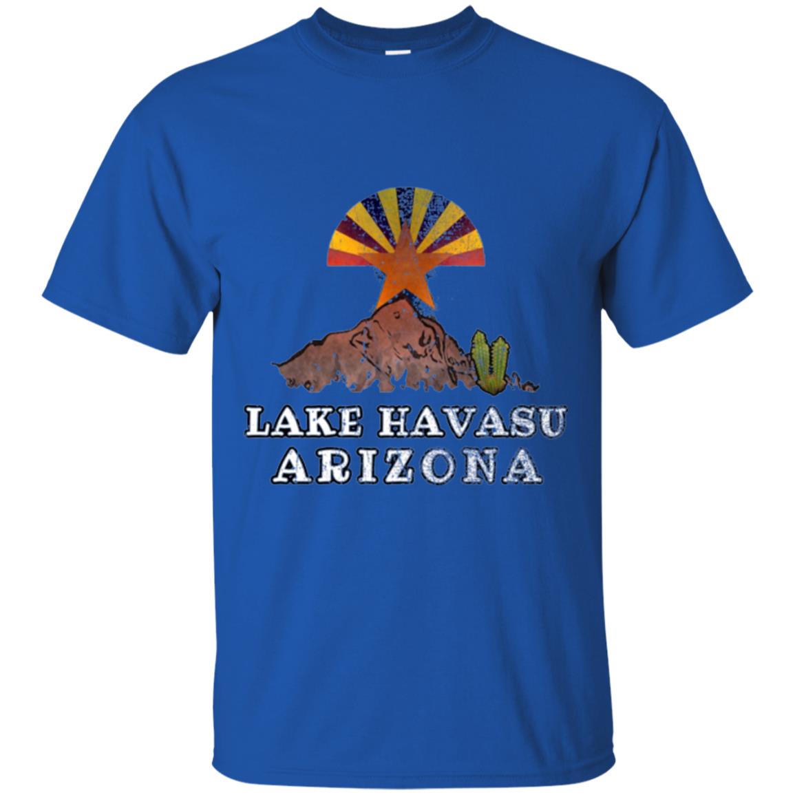 Lake Havasu Arizona T-shirt Flag Inspired Desert Scenery Royal