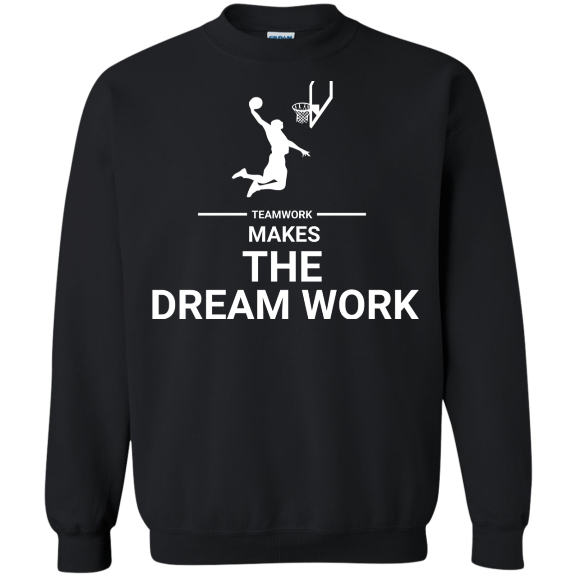 Basketball T-shirt Teamwork Makes The Dream Work Black