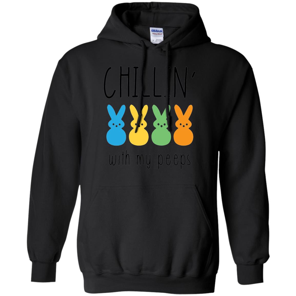 Chillin With My Peeps Happy Easter T-shirt Black