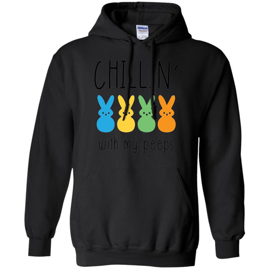 Chillin With My Peeps Happy Easter T-shirt Black
