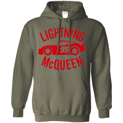 Pixar Cars Lightning 95 Mcqueen Vintage Graphic T-shirt Military Green