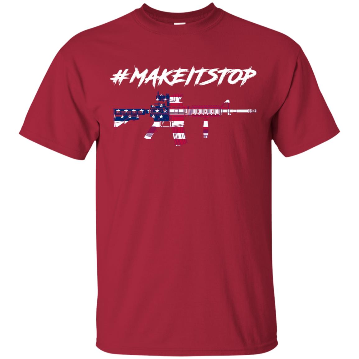 Hash Tag Make It Stop Flag Of Us Gun Control T-shirt Cardinal