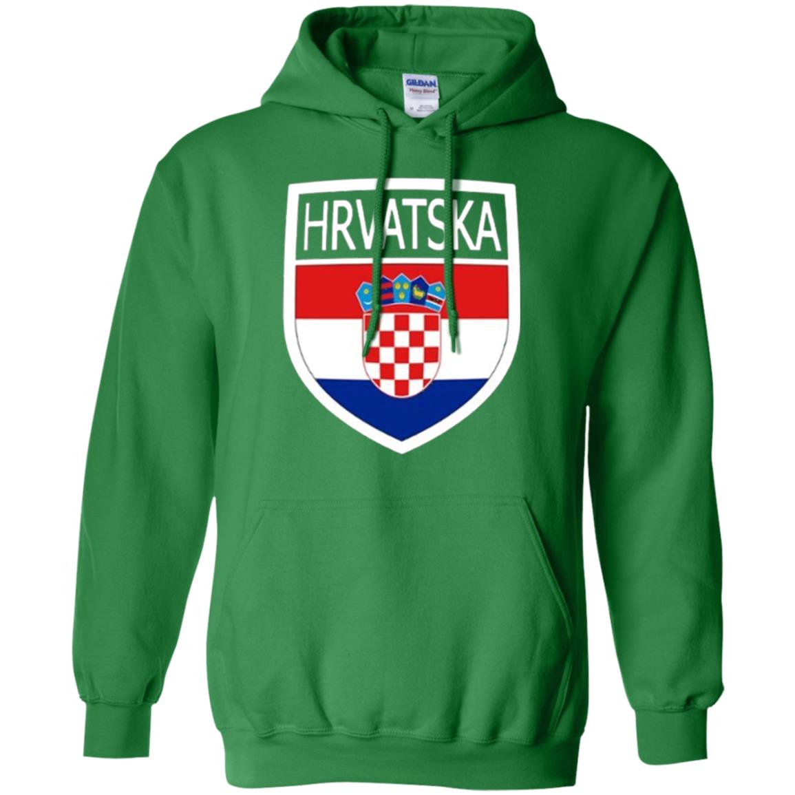 Croatia Shield T-shirt Hrvatska Patch Croatian Flag Badge Irish Green