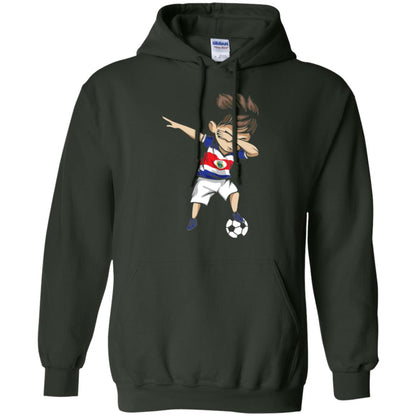 Dabbing Soccer Boy Costa Rica Jersey Football Shirt Forest Green