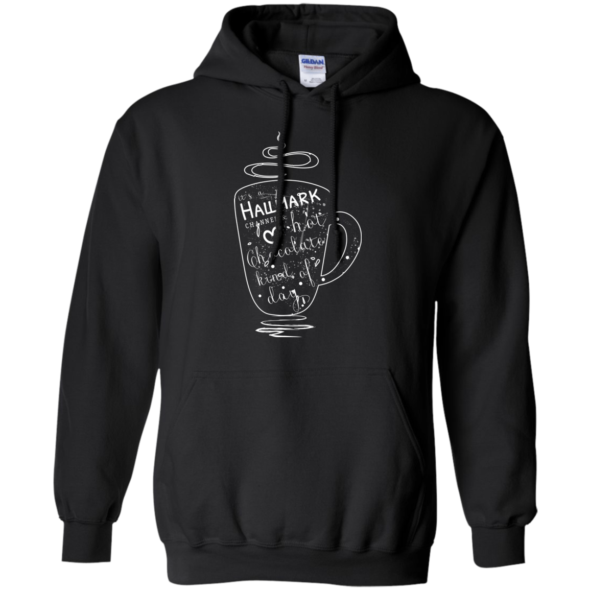 Christmas T-shirt It's A Hallmark Hot Chocolate Kind Of Day Black