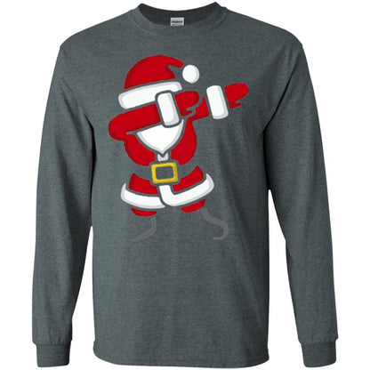 Christmas T-shirt Dabbing Santa Claus Dark Heather