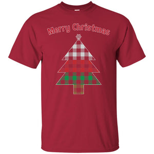 Unique Buffalo Plaid Tree Christmas Matching Pajama T-Shirt