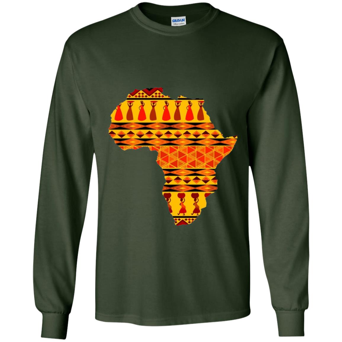 African Pride Ankara Tribal Pattern T-shirt Forest Green