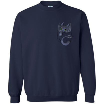 Toothless Dragon In Pocket Shirt Navy