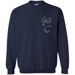 Dragon In Pocket ShirtG180 Gildan Crewneck Pullover Sweatshirt 8 oz.
