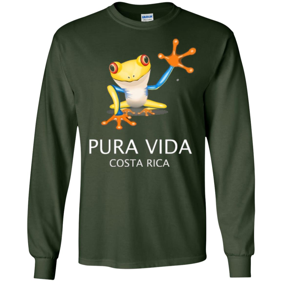 Tree Frog T-shirt Pura Vida Costa Rica T-shirt Forest Green