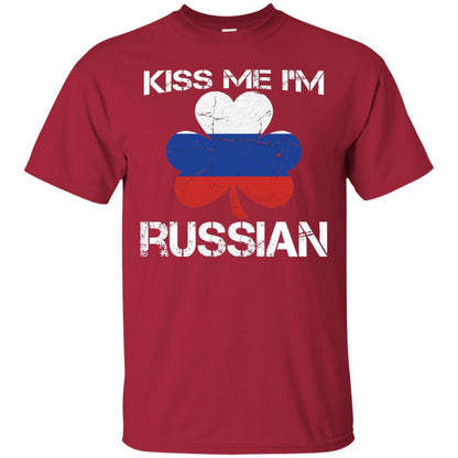 Kiss Me Russian Distressed St. Patrick_s Day 2018 T-shirt Cardinal