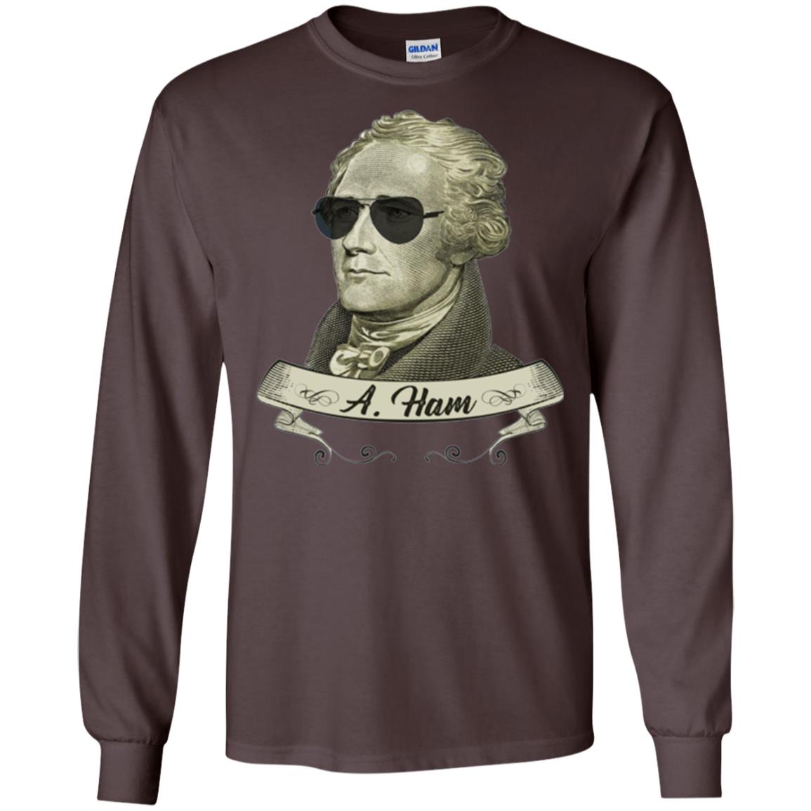 Funny Hamilton T-shirt Dark Chocolate