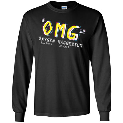 Funny Science Class T-shirt Omg Oxygen Magnesium Black