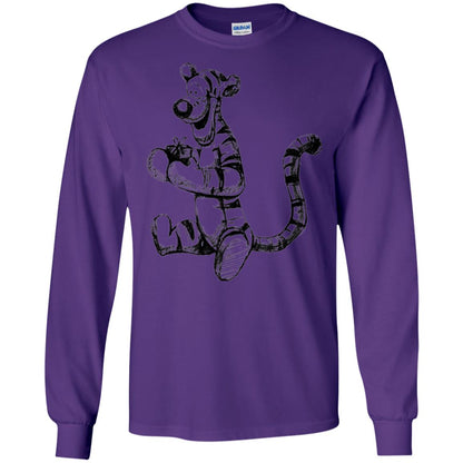 Movie T-shirt Tigger Sketch Purple