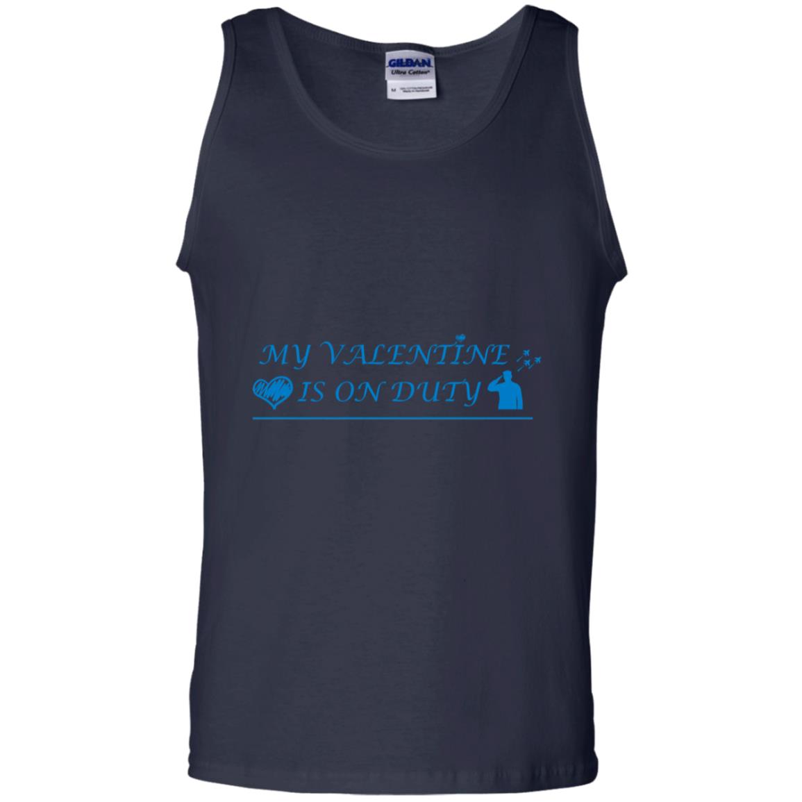 My Valentine Is On Duty Military's Girlfriend Shirt Navy