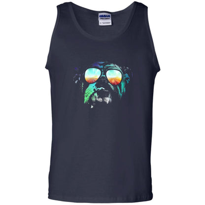 Pitbull Lover T-shirt English Bulldog Neon Dog T-shirt Navy