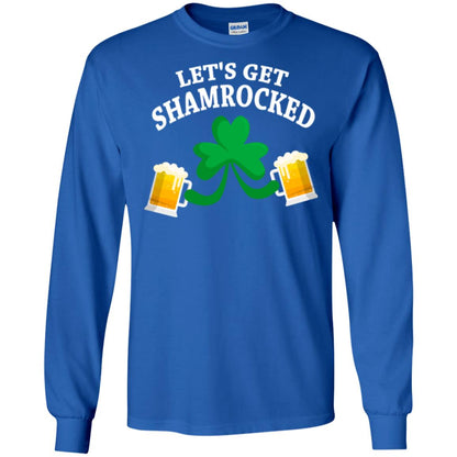 Patrick_s Day T-shirt Let_s Get Shamrocked Royal