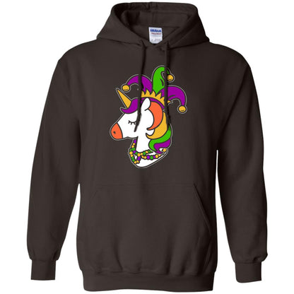 Unicorn Funny Mardi Gras T-shirt Dark Chocolate
