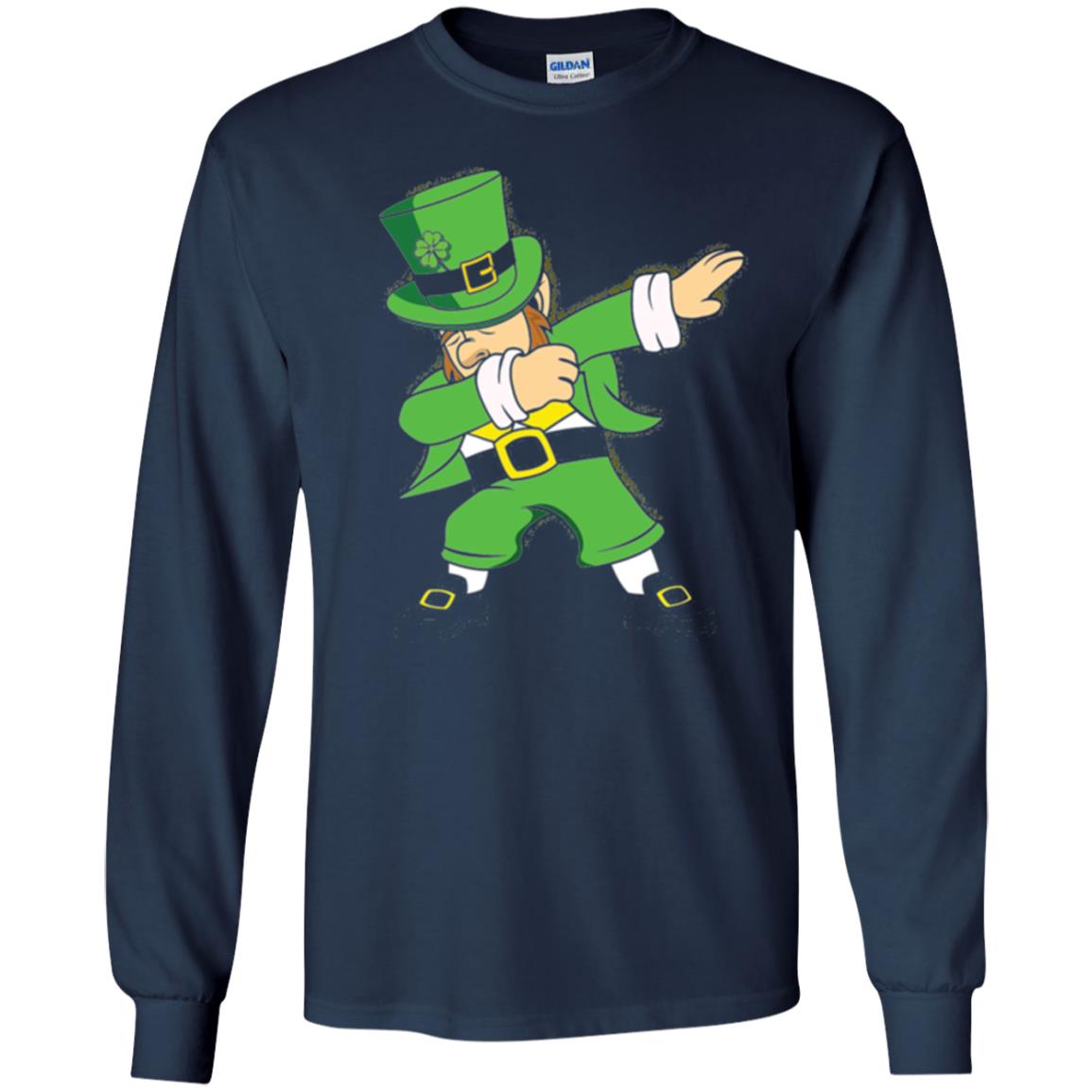 St. Patrick_s Day T-shirt Irish Dabbing T-shirt Navy