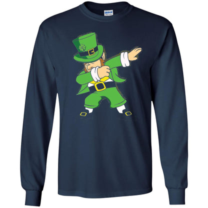 St. Patrick_s Day T-shirt Irish Dabbing T-shirt Navy