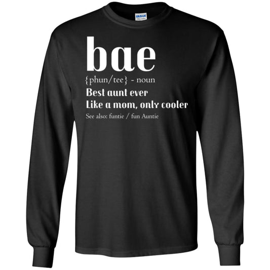Aunt T-shirt Bae Best Aunt Ever Black