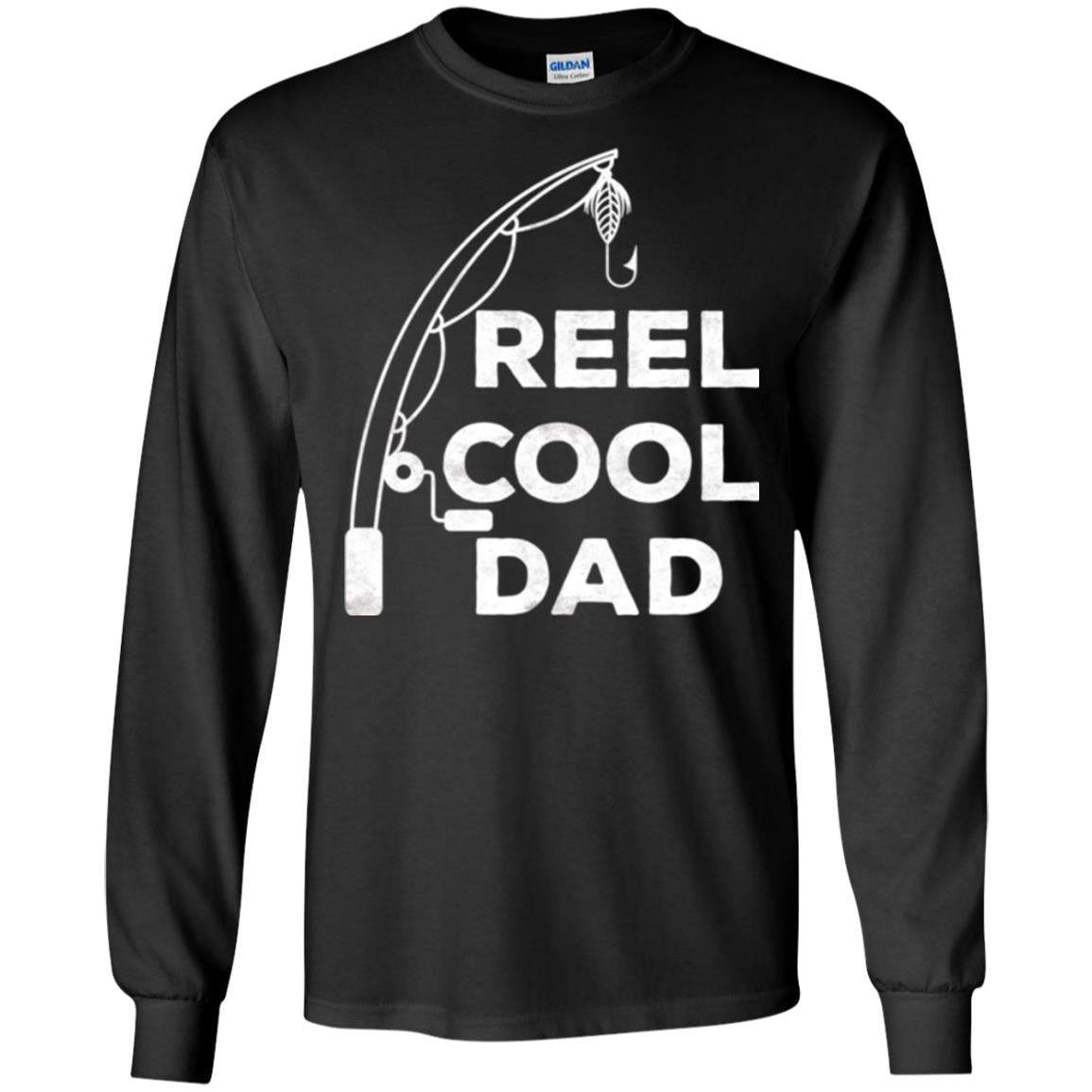 Fisherman T-shirt Reel Cool Dad Black