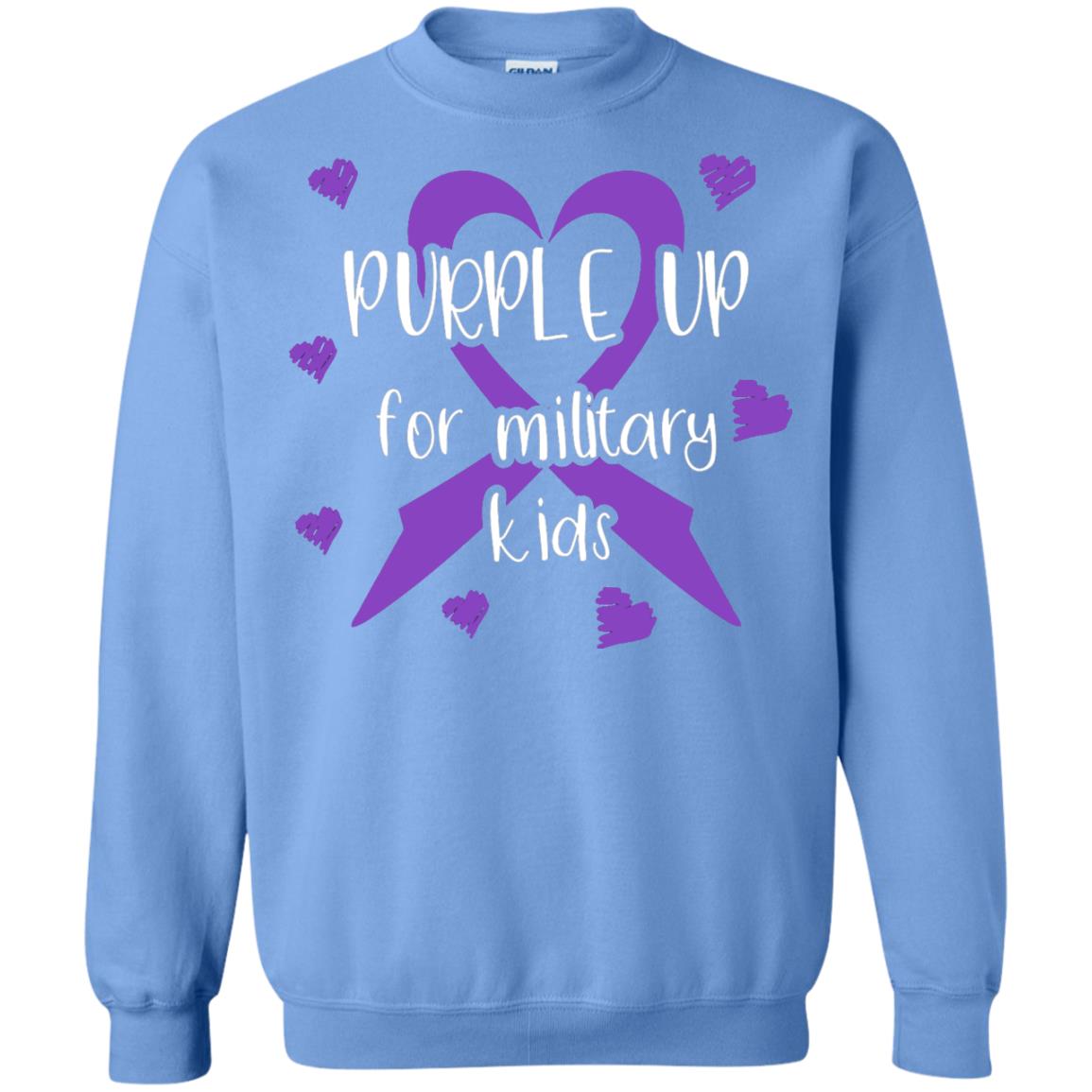 Purple Up For Military Kids Shirt Carolina Blue