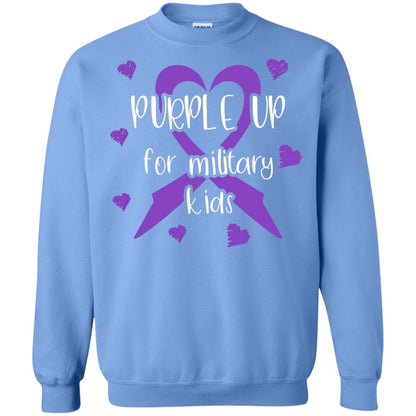 Purple Up For Military Kids Shirt Carolina Blue