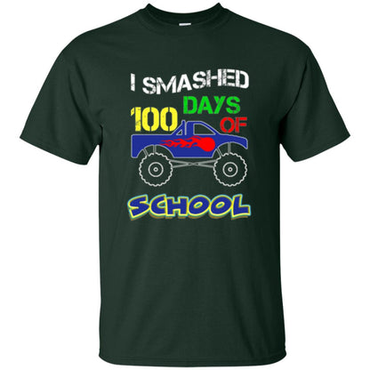 Trucker T-shirt I Smashed 100 Day Of School Forest Green
