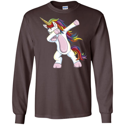 Dabbing Unicorn T-shirt Dark Chocolate
