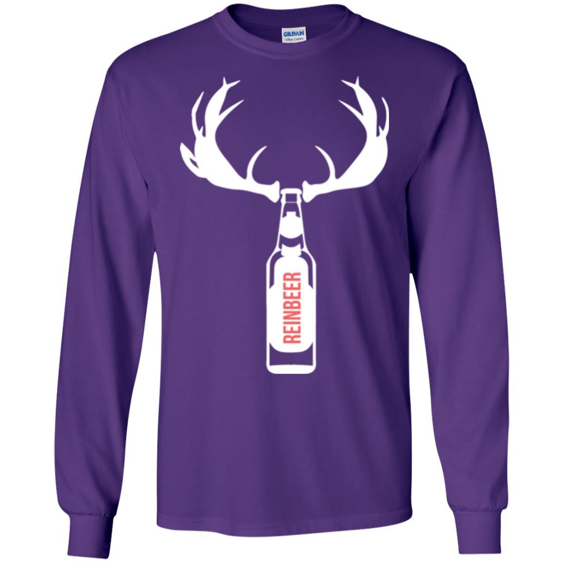 Christmas T-shirt Funny Christmas Reinbeer Purple