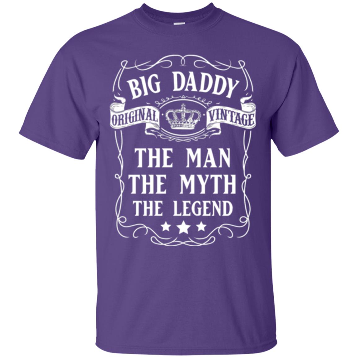 Big Daddy Original Vintage The Man Myth Legend Grandfather T-shirt Purple