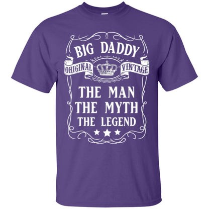 Big Daddy Original Vintage The Man Myth Legend Grandfather T-shirt Purple