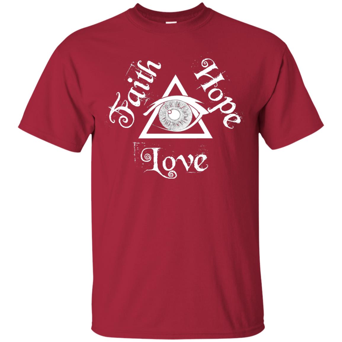 Faith Hope Love Eye Of Providence Esoteric Shirt Cardinal