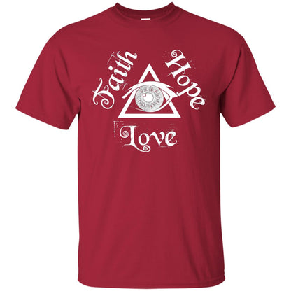 Faith Hope Love Eye Of Providence Esoteric Shirt Cardinal