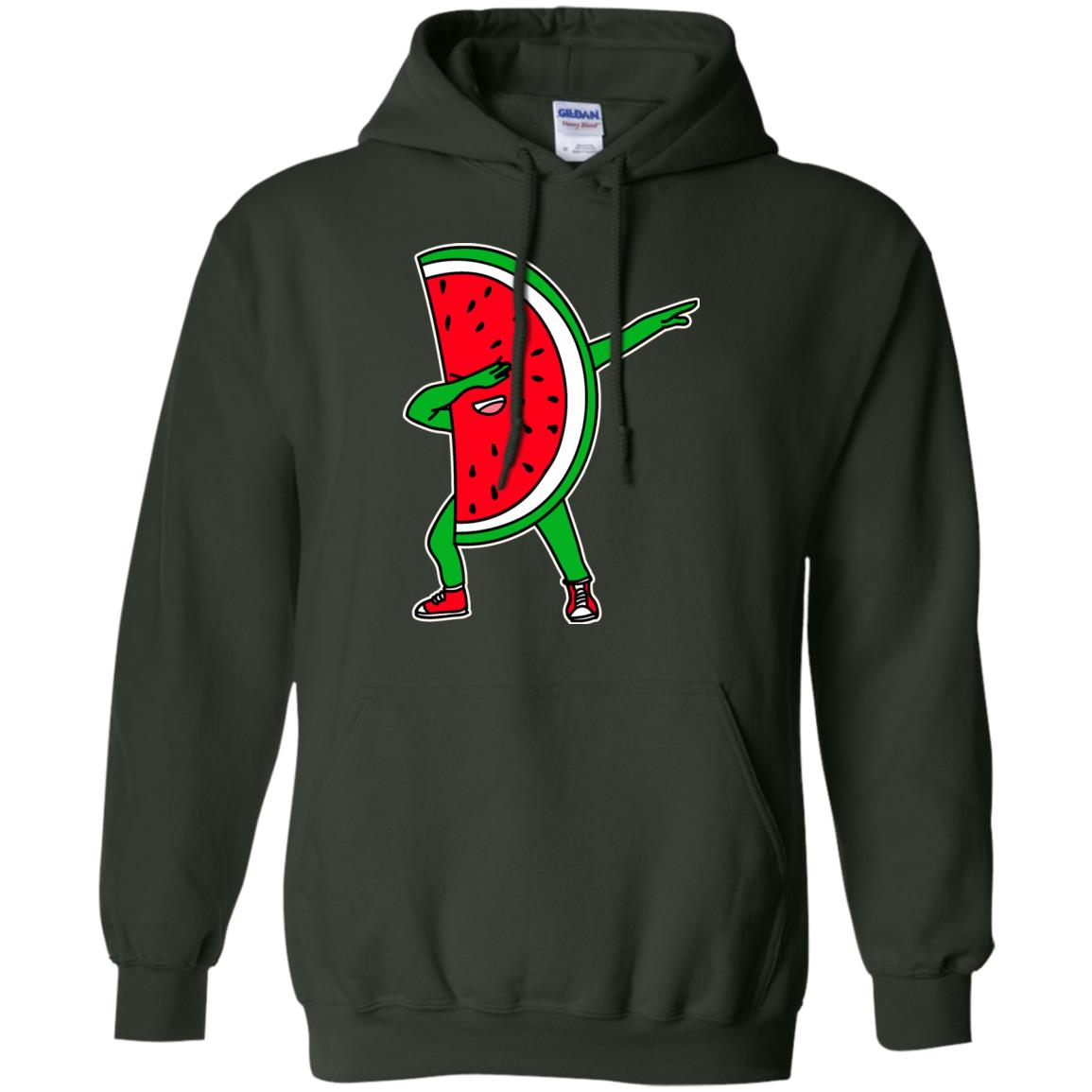 Dabbing Watermelon Shirt Forest Green