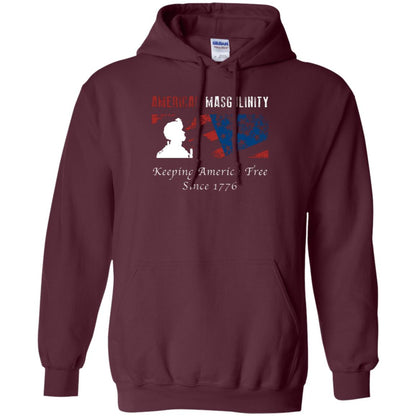 American Masgulinity Keeping America Free Since 1776 Shirt Maroon